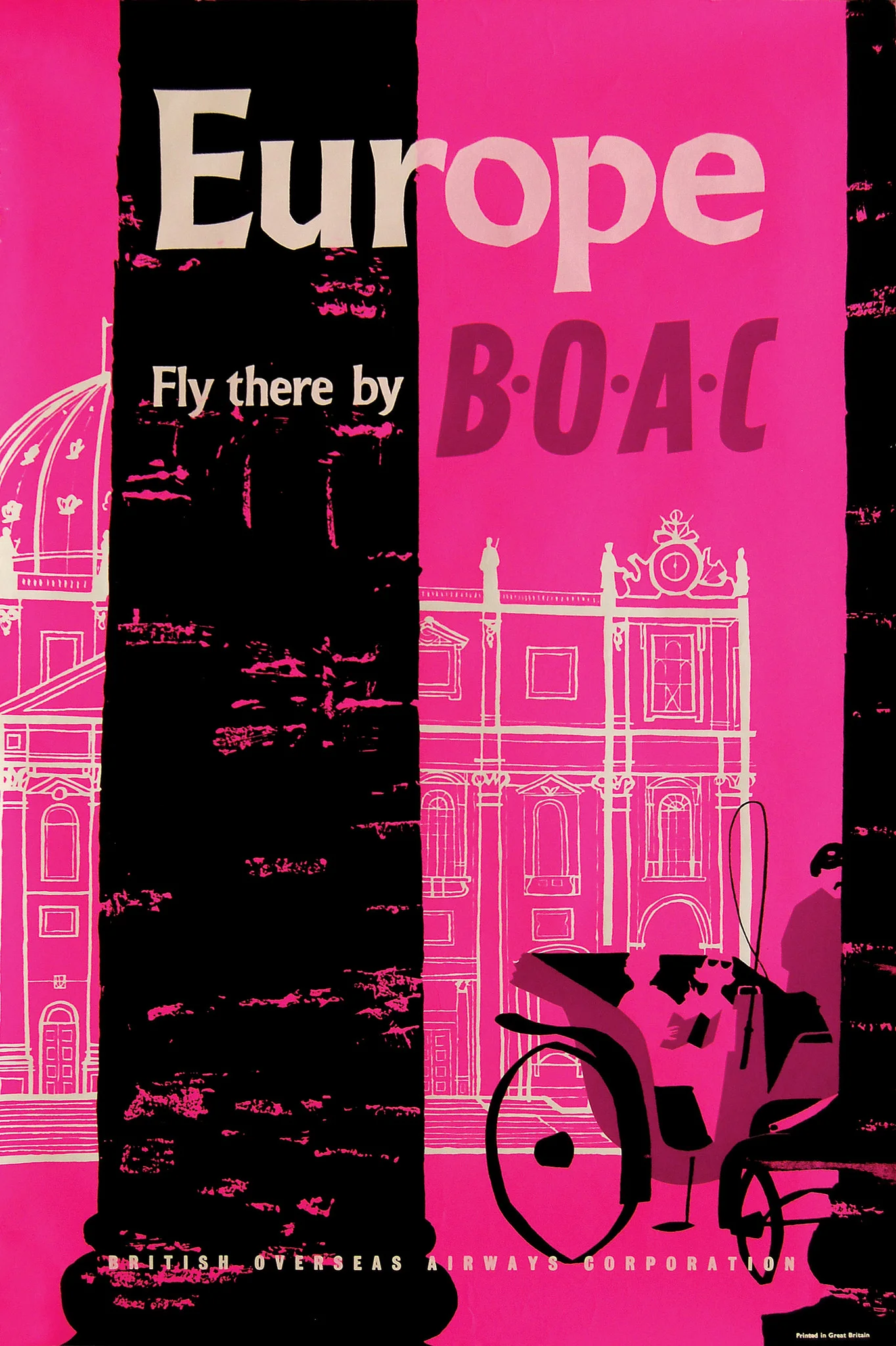 Винтажный постер для путешествий с авиакомпанией BOAC Africa Около 1960 года