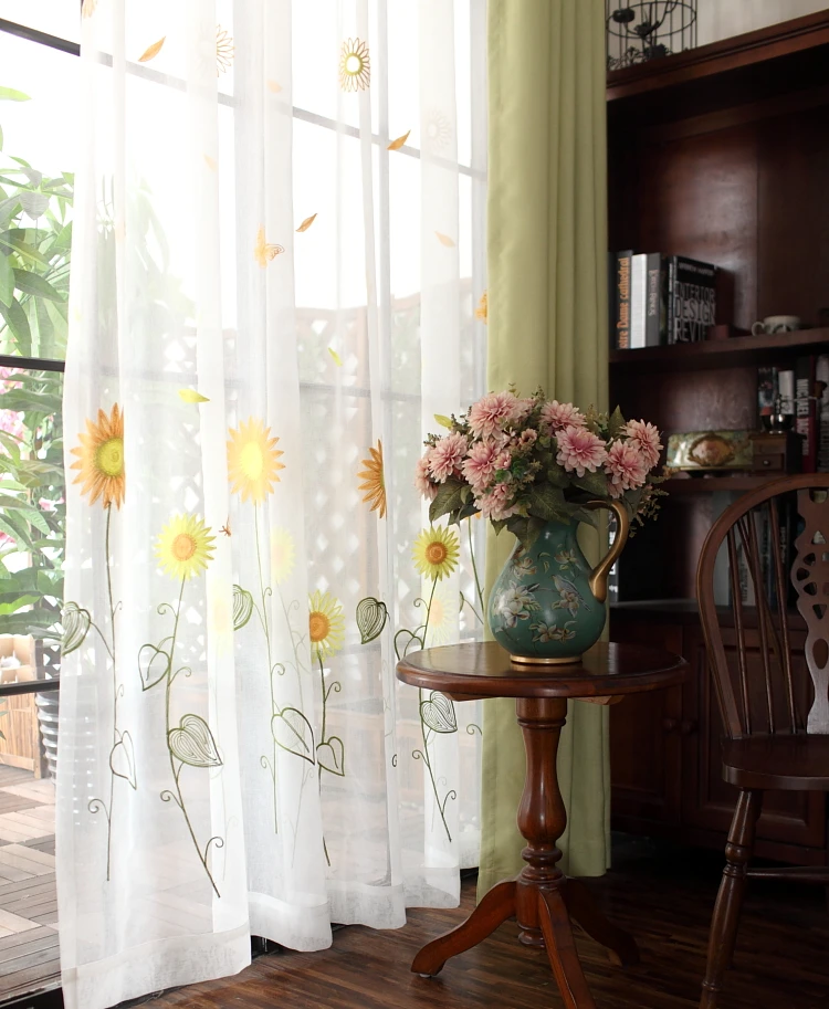 Шторы на заказ хлопковая ткань с вышивкой для окон и послеродового сада гостиной