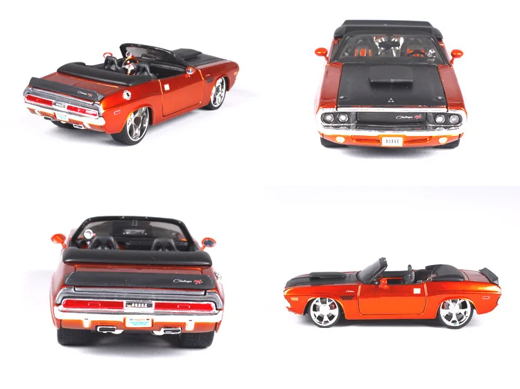 Моделирование 1:24 2008 Dodge Challenger модифицированный ретро сплав модель автомобиля, коллекция и подарок мускул модель гоночной машины