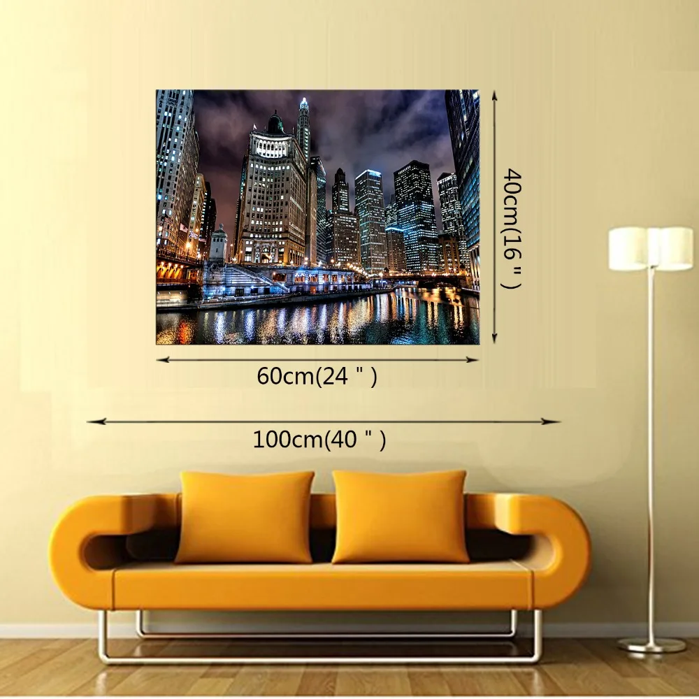 1 Panel Free Shipping Wall Art Fashion HD Great Canvas painting Home Decor city night view Artwork Prints Framed | Дом и сад