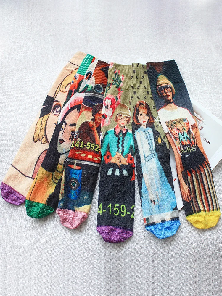 Новинка 2019 хит продаж повседневные Японские Женские носки объемные цветные без