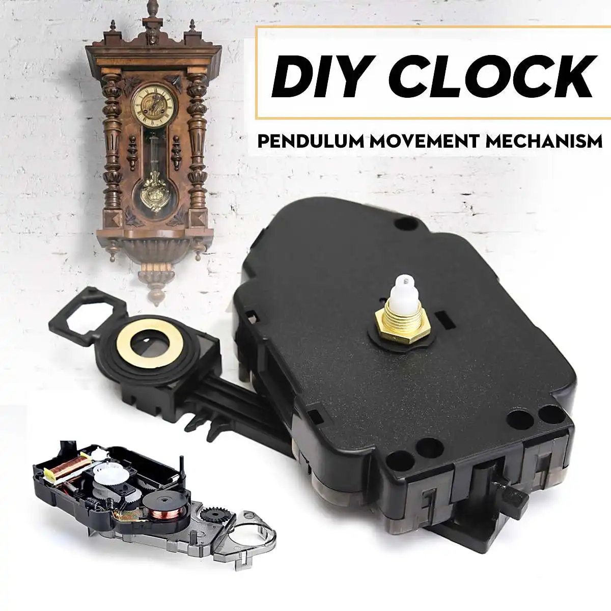 Кварцевый маятник маятниковый механизм двигатель часы стойка DIY механические части немой Запчасти для настенных часов Замена