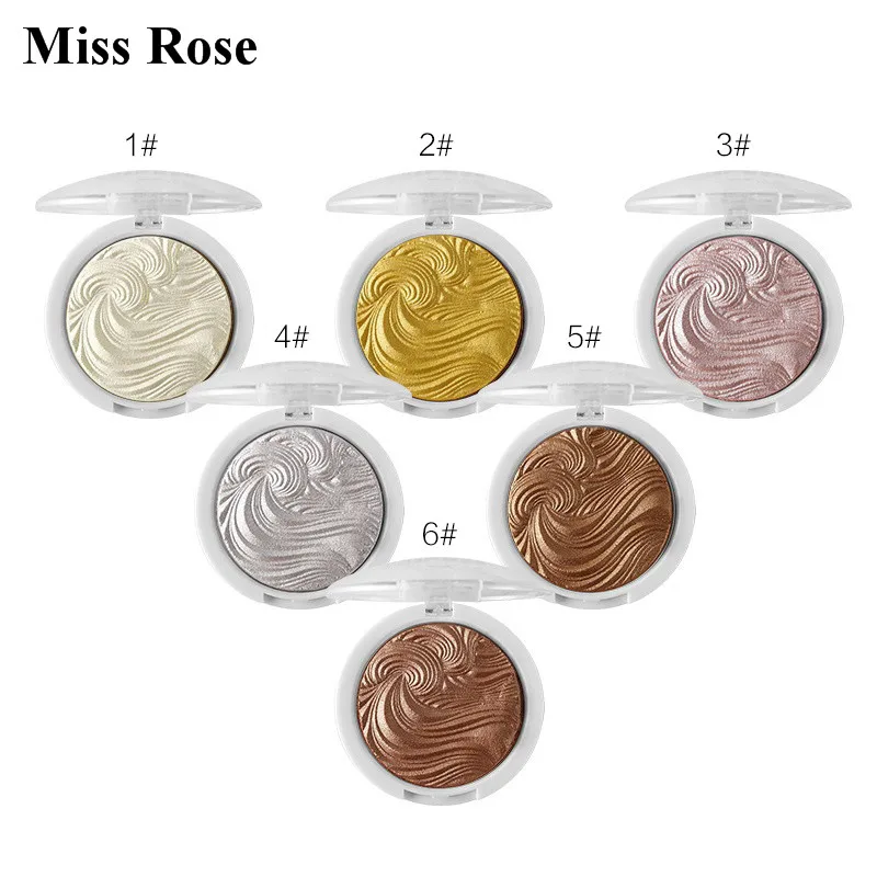 MISS ROSE Блестящий Золотой хайлайтер пудра палитра осветляющая основа для лица