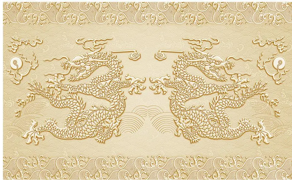 Ванная комната 3d обои Дракон фон со старой стеной на заказ фото гостиная обои|living