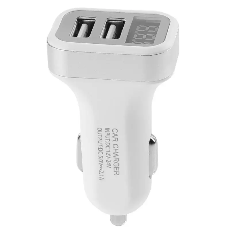 Авто прикуриватель 2.1A двойной Переходник USB для зарядки в машине со светодиодный индикатор напряжения тока детектор для телефона планшета универсальный