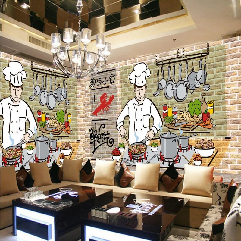 Дропшиппинг Colomac пользовательских фото настенные Бумага Раков вкусные Еда Кухня