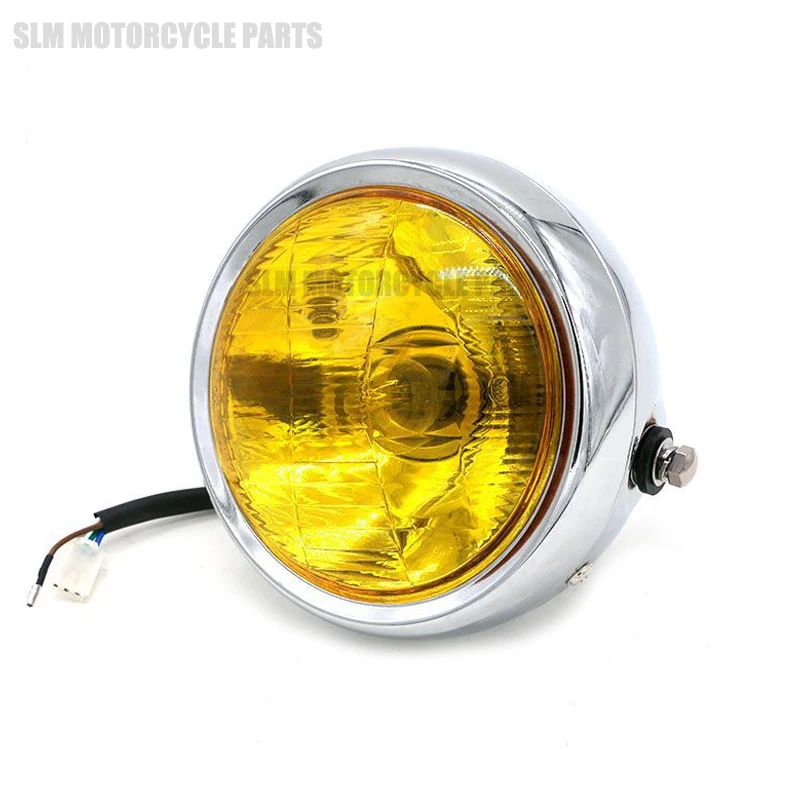 Новая 6 5 ''фара желтого света мотоцикла для Suzuki GN 125 передняя фара Аксессуары