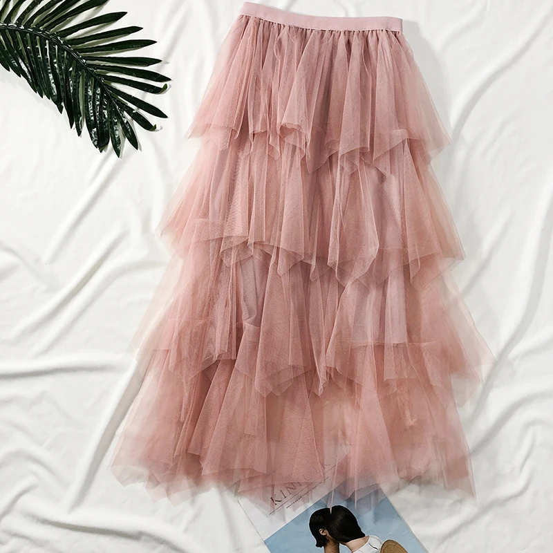 Юбка-миди летняя трапециевидная с высокой талией и кружевом | Женская одежда