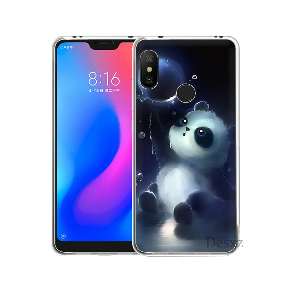 Жесткий чехол Desxz для мобильного телефона с флуоресцентной пандой Xiaomi Mi 5 5S 6 8 9 A1 A2