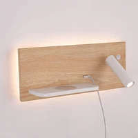 ZEROUNO Modern Hotel Wall Lamp Wall Lights Fixture Bed Room Headboard Reading Lamp night led Wireless USB Charger Backlit Lights