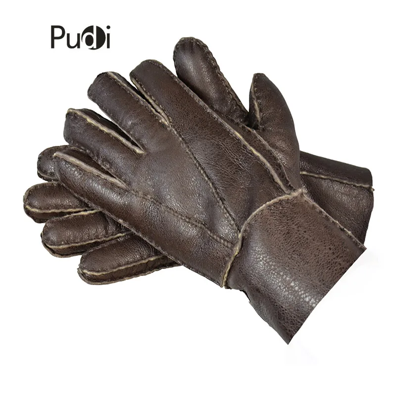 PUDI GL7021 мужские перчатки из натуральной кожи брендовые новые стильные русские зимние теплые перчатки из натуральной кожи с искусственным мехом