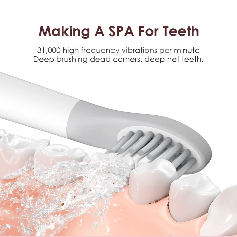 SOOCAS SO WHITE PINJING EX3 Sonic Electric Toothbrush Ultrasonic Automatic Smart Tooth Brush USB Wireless Charge Base Waterproof - купить по