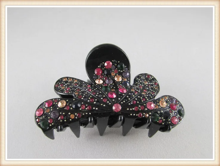 Полный Стразы 9 5 см большой Размеры Павлин Форма заколки для волос заколка