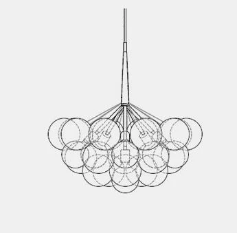 Американские Пелле прозрачные стеклянные шары E27 Led люстра Lamparas светильники скандинавский минимализм блеск подвесная люстра освещение - Цвет абажура: round 6 light