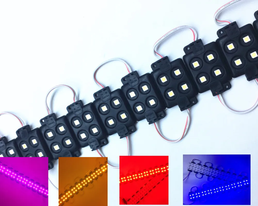 

led modules lighting Waterproof 5050 SMD Injection molding LED Module super bright white/warm white /red/green 20pcs 12V
