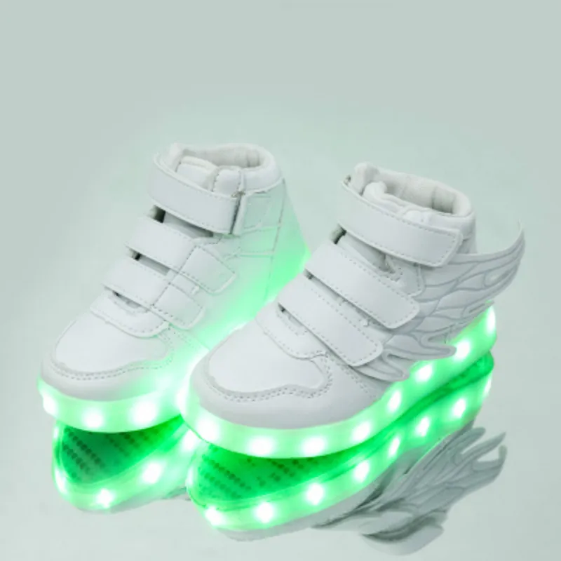 Новые светящиеся детские кроссовки для мальчиков Tenis с подсветкой usb зарядка