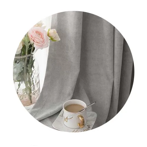 grey curtain Скандинавском стиле Роскошные двухсторонние имитация кашемира ткань модные серые затемненные шенили шторы для спальни гостиной - Цвет: grey curtain