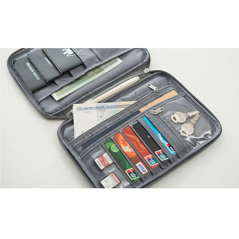 Family Travel Organiser Passport Document Holder RFID Cards Tickets Wallet Pouch Card Storage Bag Waterproof | Дом и сад