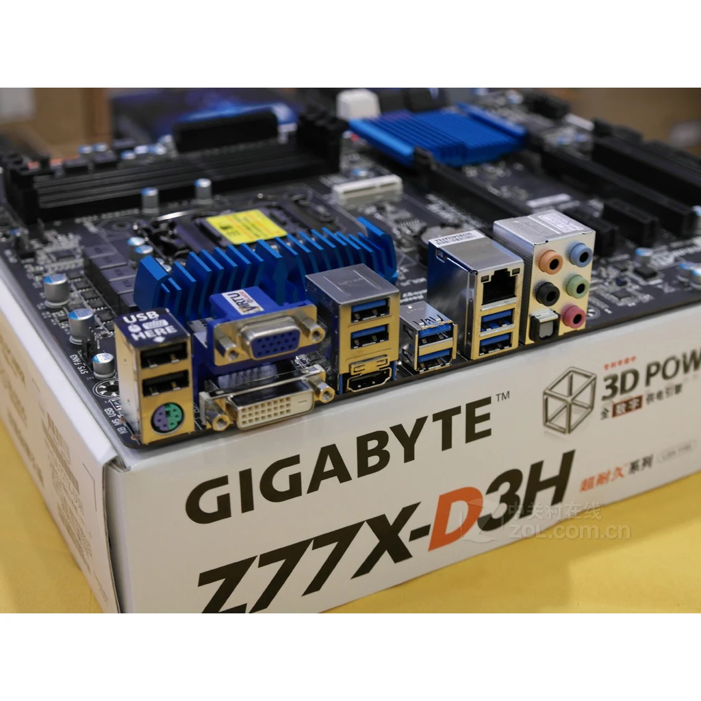 Материнская плата LGA 1155 Z77 DDR3 Gigabyte GA Z77X D3H 100% USB3.0 32G Desktop SATA III системная PCI E 3 0