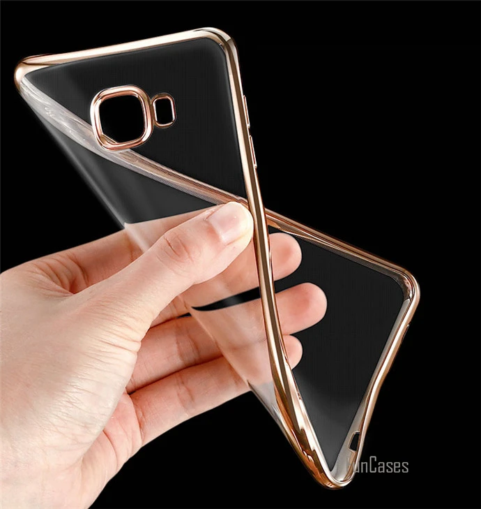 Чехол для samsung Galaxy J5 Prime прозрачный позолоченный мягкий ТПУ задняя крышка J7 J2