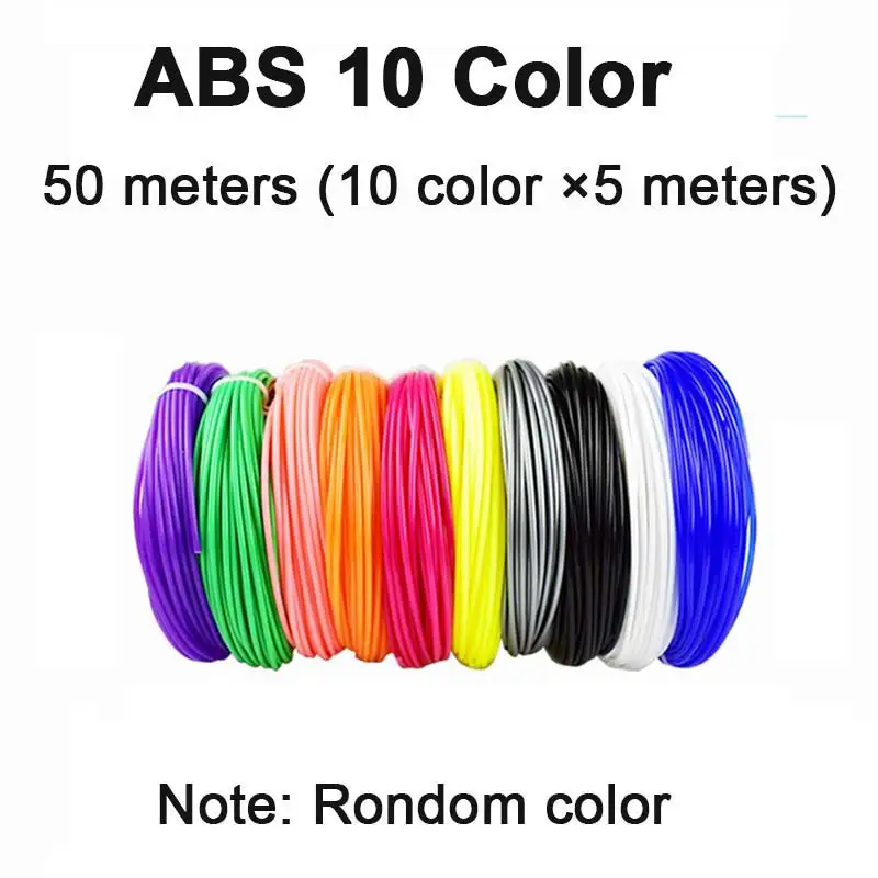 Pla пластик для 3d ручек 50 м/100 м/200 м ABS Материал печать 1,75 pla нити многоцветная проволока для 3D ручек принтер Прямая поставка