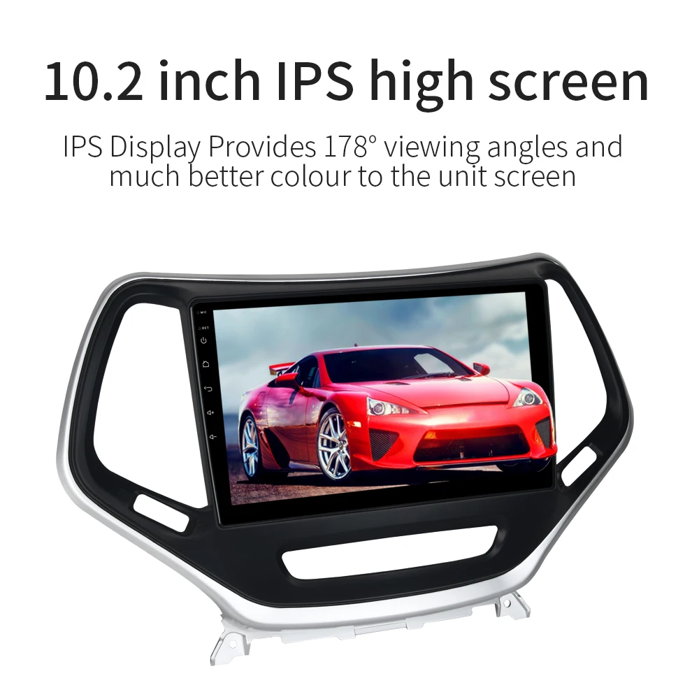 Dasaita 10 2 &quot2.5D изогнутый сенсорный экран Android 0 для Jeep Cherokee 2014 2015 2016 радио