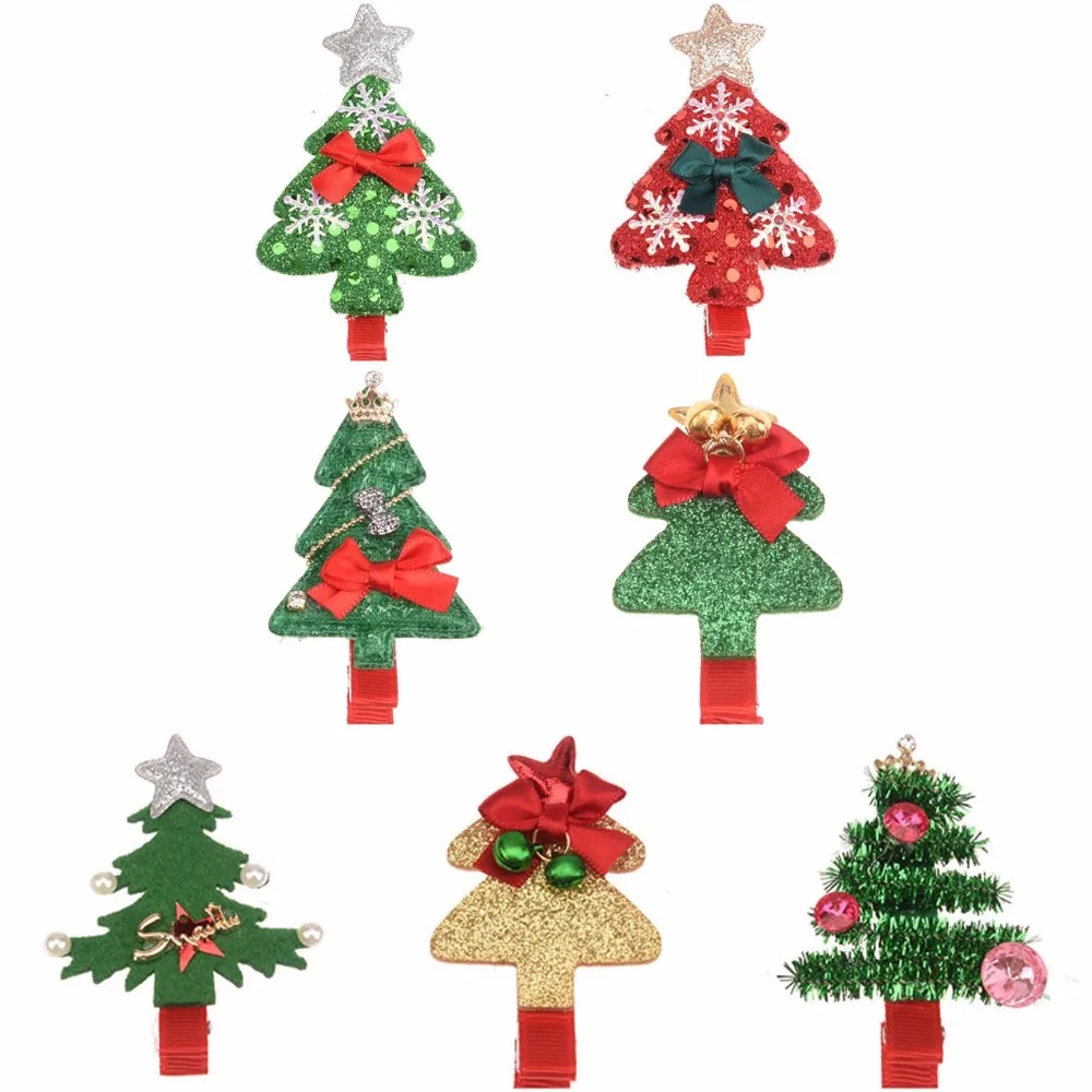 7 шт. новогодние украшения для волос с бантом|fashion hair clip|hair cliphair clip fashion |