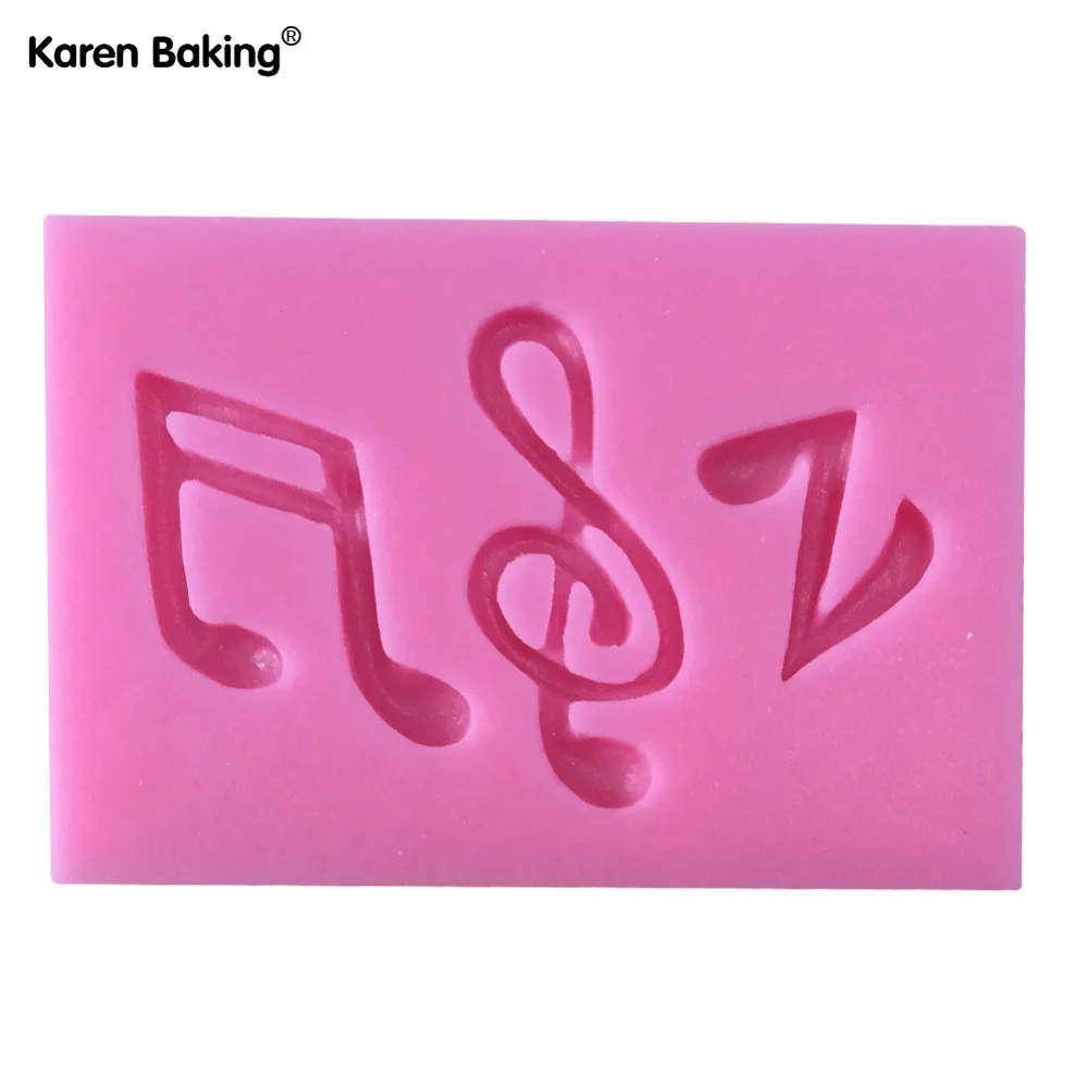 Ноты синкопированные шестнадцатая 3D Силиконовые Помады Торта Инструменты