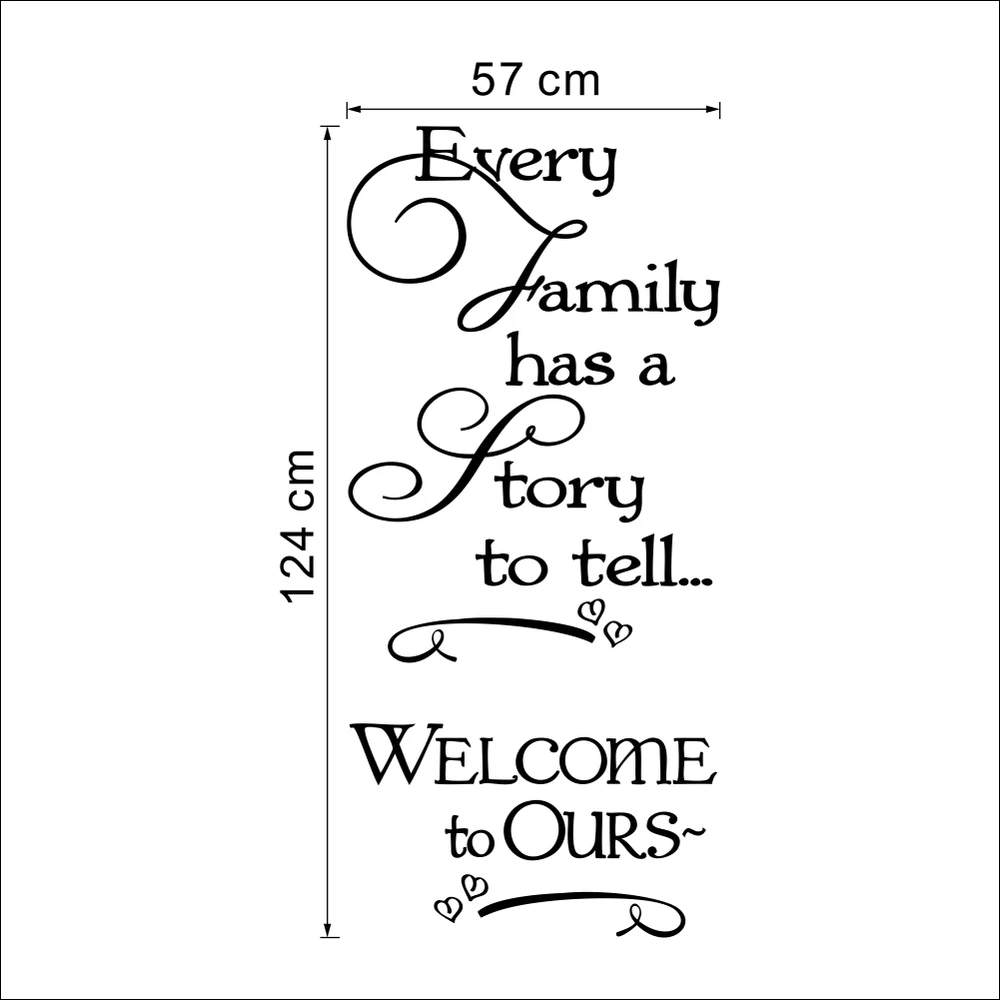 И настенные наклейки из ПВХ Добро пожаловать в наш дом каждая семья имеет рассказ