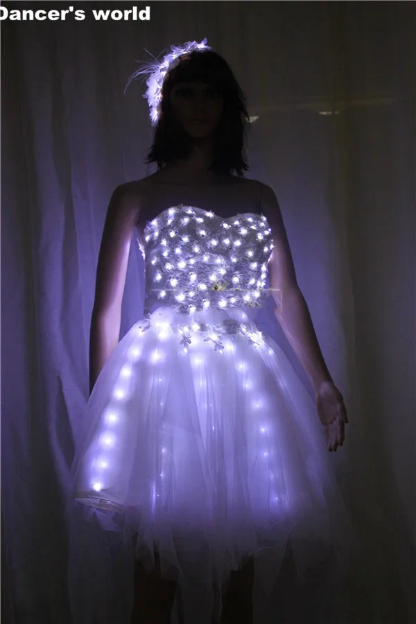 Новинка 2017 платье для танца живота светодиодные костюмы светящаяся одежда
