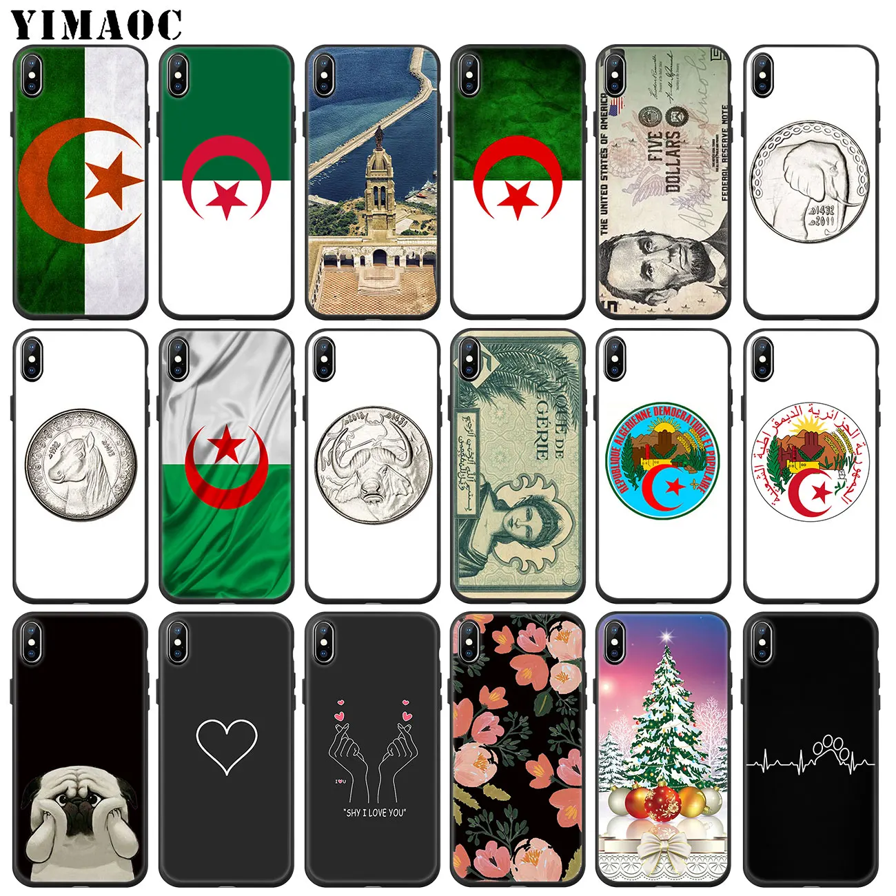 Мягкий силиконовый чехол для телефона YIMAOC с флагом Алжира iPhone 11 Pro XS Max XR X 6 6S 7 8 Plus 5