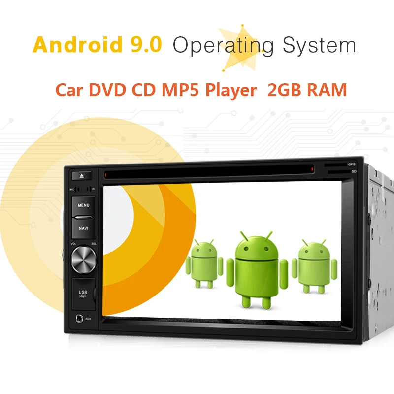 Android 9 0 6 2 &quot2Din автомобильный MP5 плеер 2G RAM Авторадио DVD CD видео GPS стерео 4G WiFi