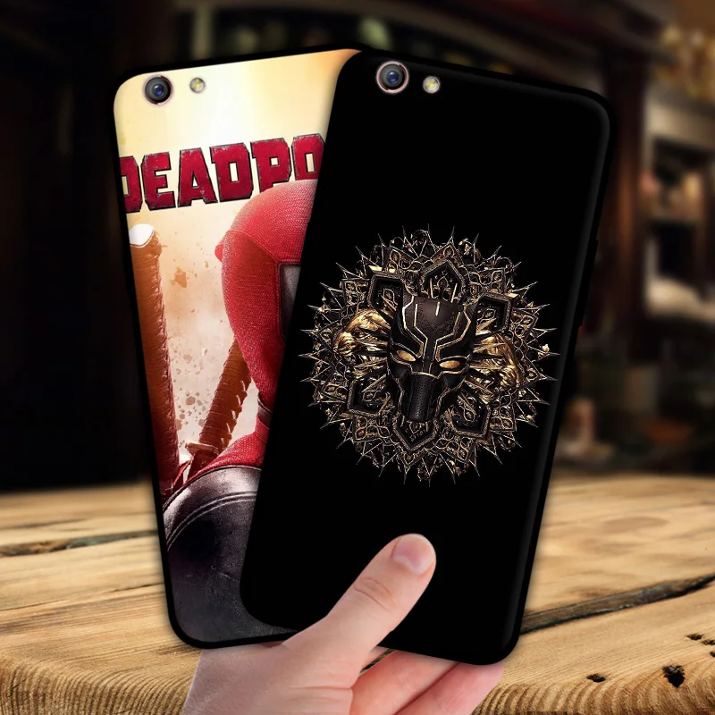 Чехол mosirui для OPPO R9S plus Marvel hero Deadpool Человек-паук Черная пантера Халк силиконовый