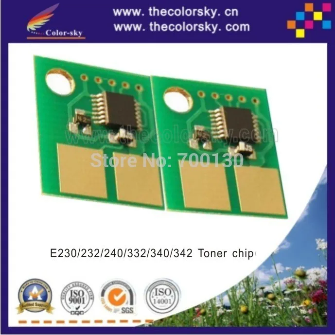 4 шт./лот совместимый чип сброса картриджа с тонером для Lexmark E230 E232 E238 E240 E330 E332 E332n