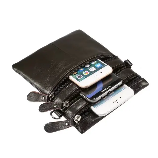 Новая сумка через плечо из натуральной кожи для мужчин и женщин мобильный