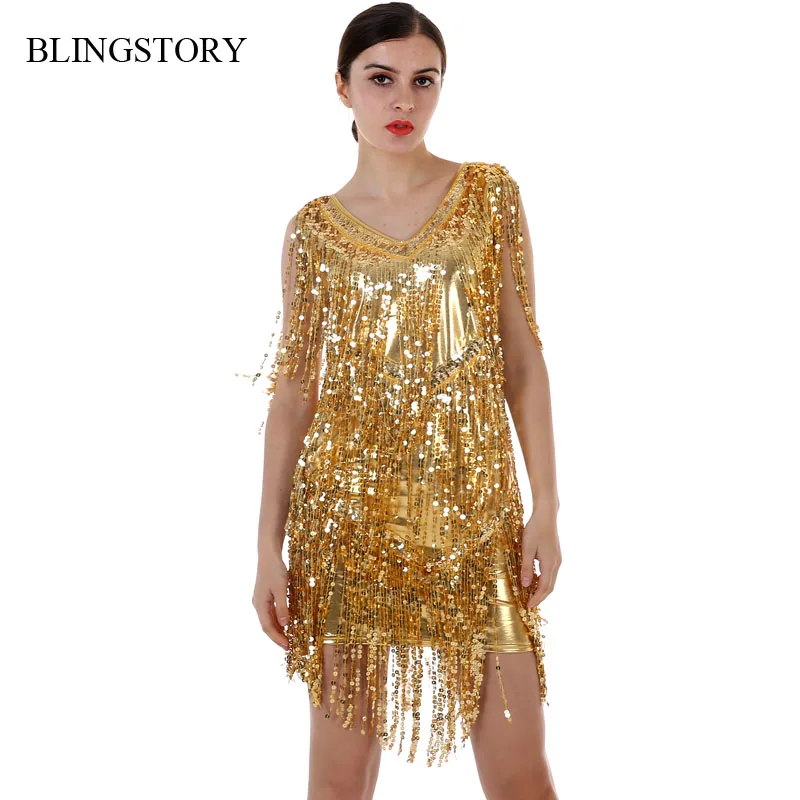 BLINGSTORY европейский бренд Роскошные платья модное блестящее платье с блестками