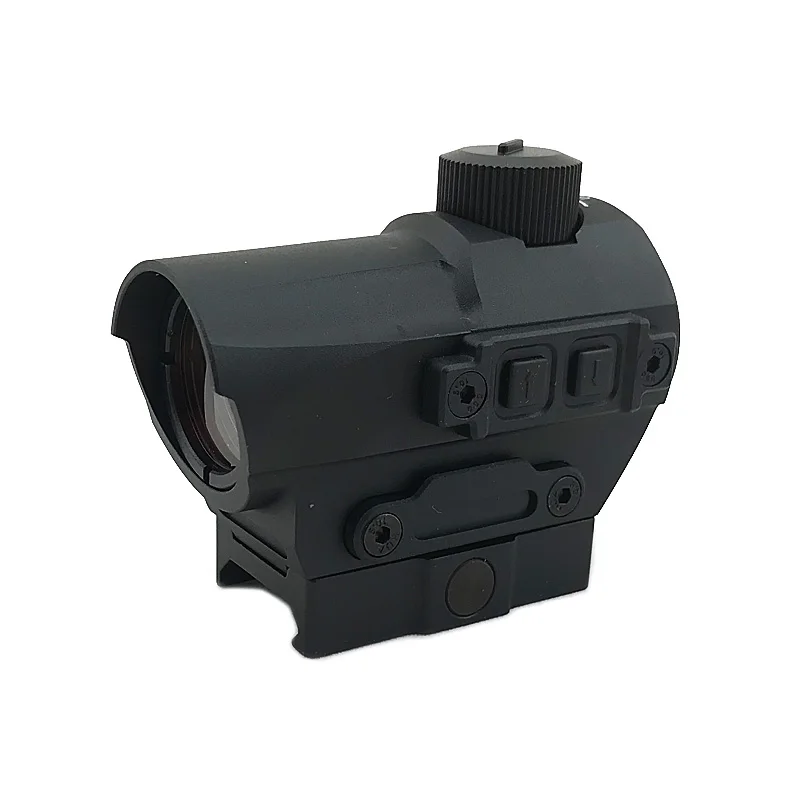 Tactical D10 1X27 Red Dot Sight 1.5 MOA Hunting Mini Red Dot With 20mm Riser Mount Rifle Scope Black