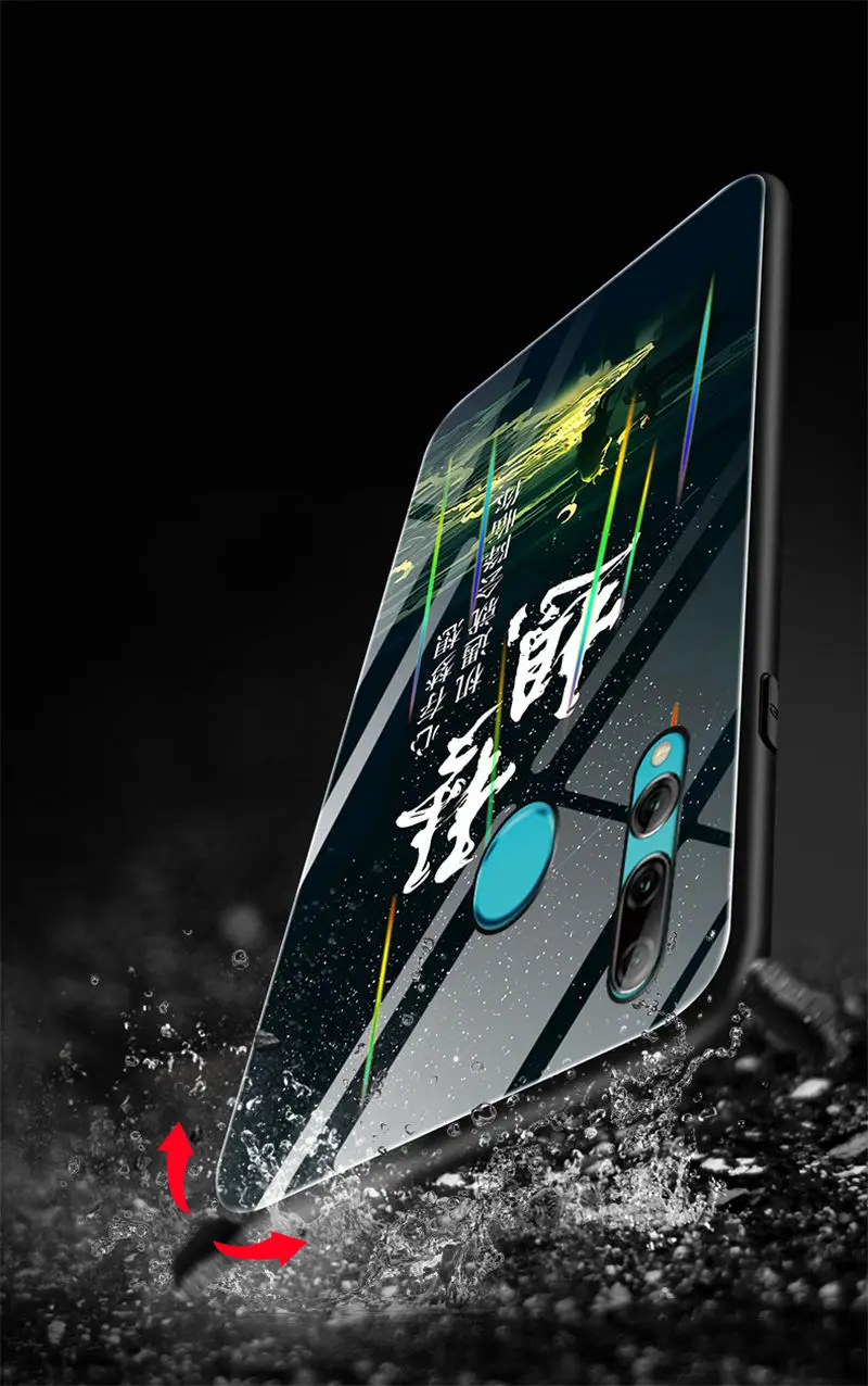Светящийся чехол для телефона huawei Honor 20 Lite, чехол, светящаяся задняя крышка из закаленного стекла для huawei Honor 10i 20 Lite, чехол, сумка