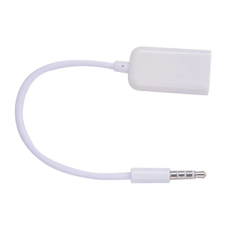 15 см 3,5 мм к USB адаптеру аудио кабель Jack папа к женскому стерео AUX кабель аудио конвертер для автомобиля Белый