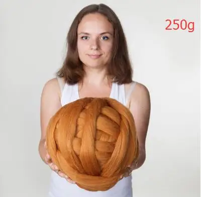 Royal blue 250g DIY толстая пряжа супер толстая мериносовая шерсть массивная Пряжа Шерстяная фитильная пряжа для прядения ручного вязания одеяло для ручного вязания Новинка - Цвет: Royal blue 250g
