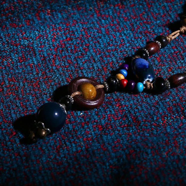 Керамические украшения Jingdezhen Модные Винтажные деревянные аксессуары ожерелье