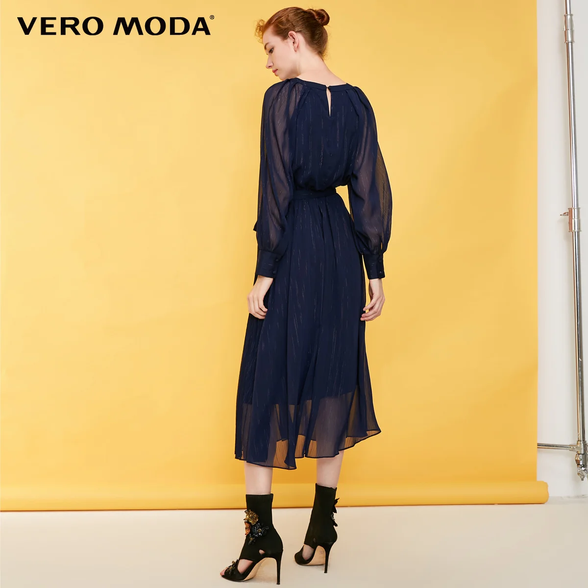 Vero Moda Новое асимметричное Плиссированное Платье Макси/длинное платье | 31847D502