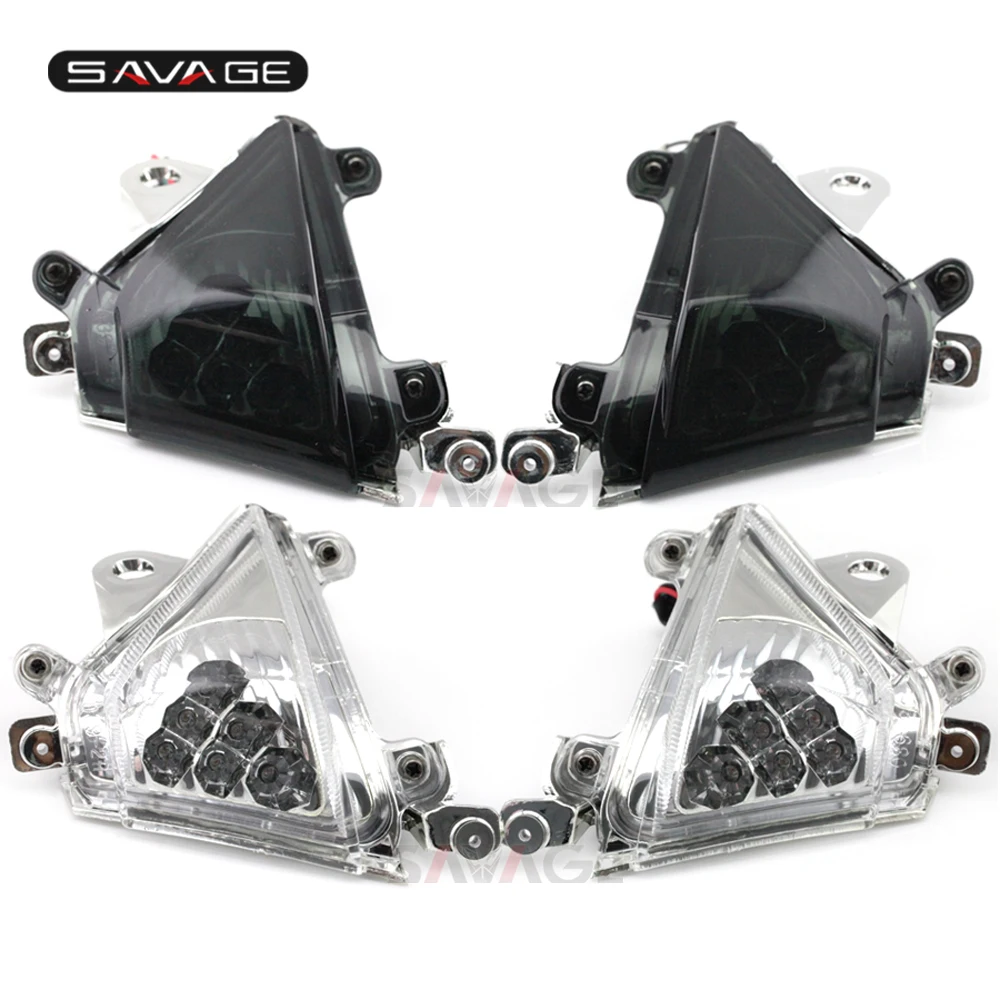 

Передний светодиодный светильник указателя поворота для KAWASAKI NINJA ZX-10R ZX10R ZX 10R 2004 2005 04 05 NINJAZX10R NINJAZX-10R светильник s индикатор