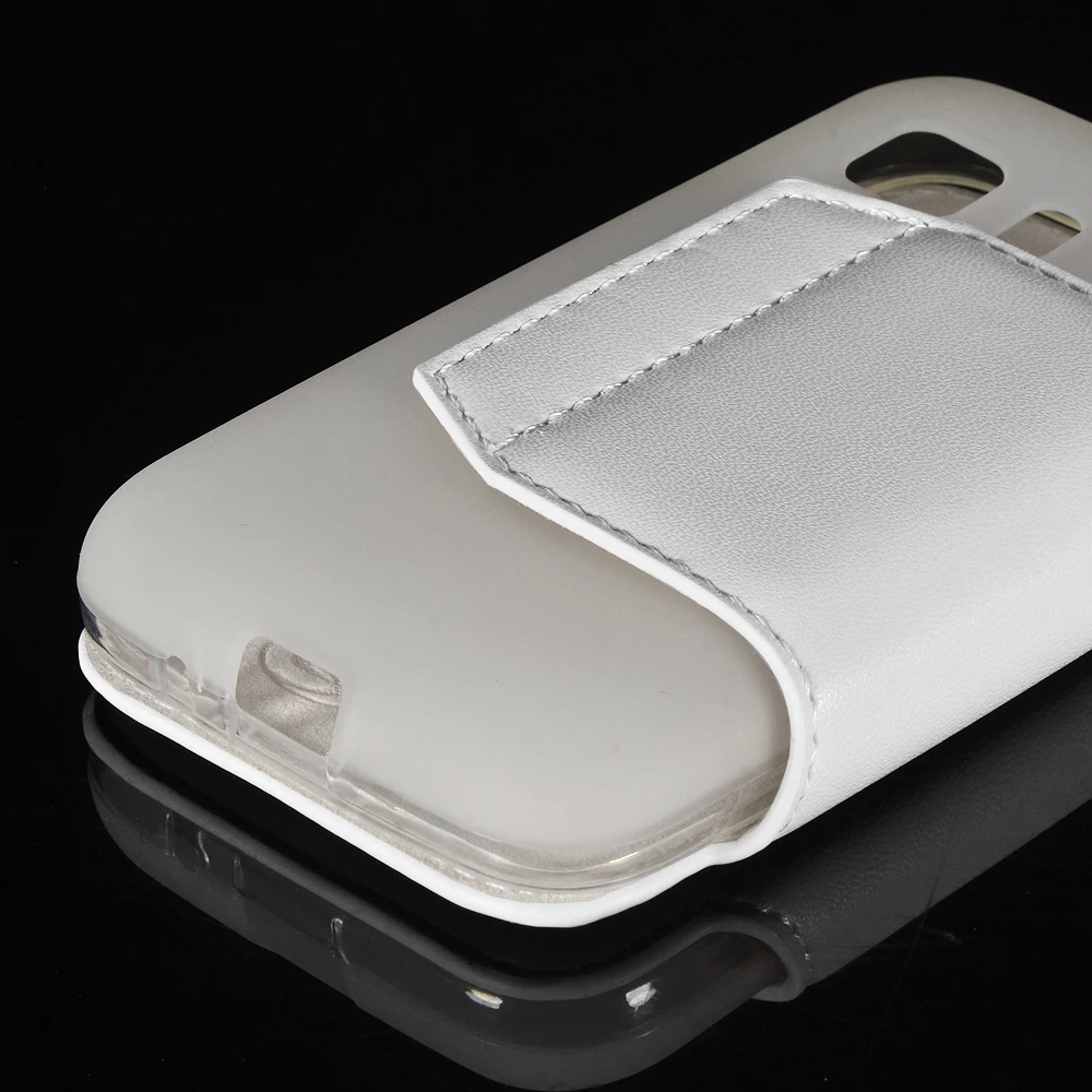 Флип чехол из искусственной кожи с отделениями для карт Samsung Galaxy Young 2|leather flip|for