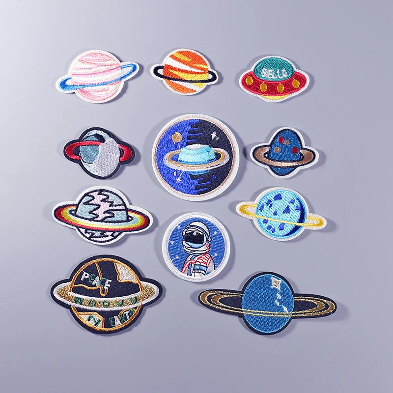 Fly Cow UFO star DIY железная нашивка для одежды вышивка аппликация Швейные