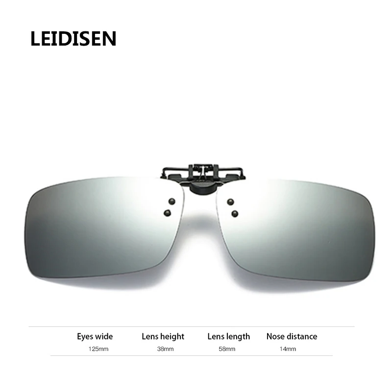 2017 New LEIDISEN Men's Polarized HD Eyewear Clip Colorful Coating Lens Men Women Myopia Glasses Fashion Eyeglasses Lenses|polarate hd|lens