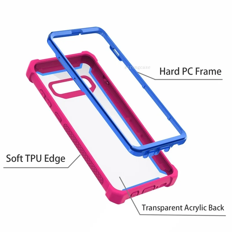 Новый цветной противоударный чехол 360 для Samsung Galaxy S10 S10e S8 S9 Plus Note 9 с защитной