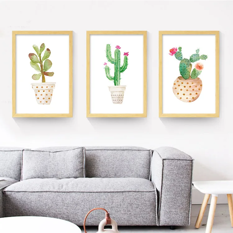 Нордическое зеленое растение садовая роспись художественный Принт плакат