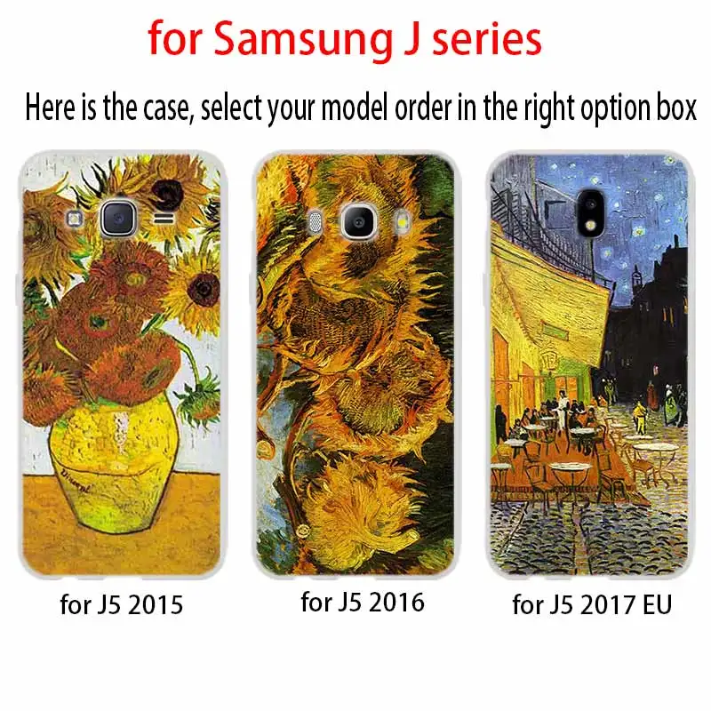 Чехол для телефона с изображением Винсента Ван Гога подсолнуха Samsung Galaxy j6 J8 J7 J5 J3 J4