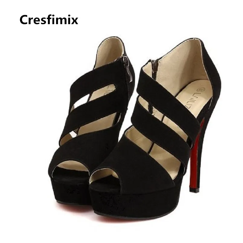 

Marlisasa Mujer Tacones Altos Women Fashion Black Peep Toe Summer High Heel Shoes Lady Casual Zipper High Heel Pumps F2837